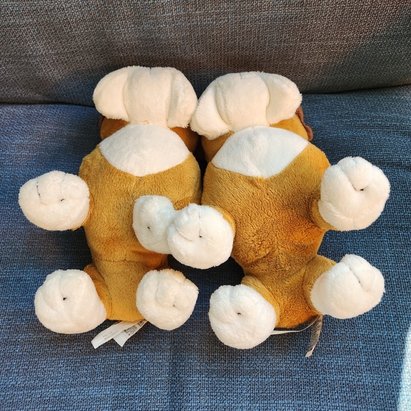 Lot Of 2 Ganz Webkinz Bulldog Stuffed Animal Plush Puppy Dog HM126 No Code - Picture 5 of 7